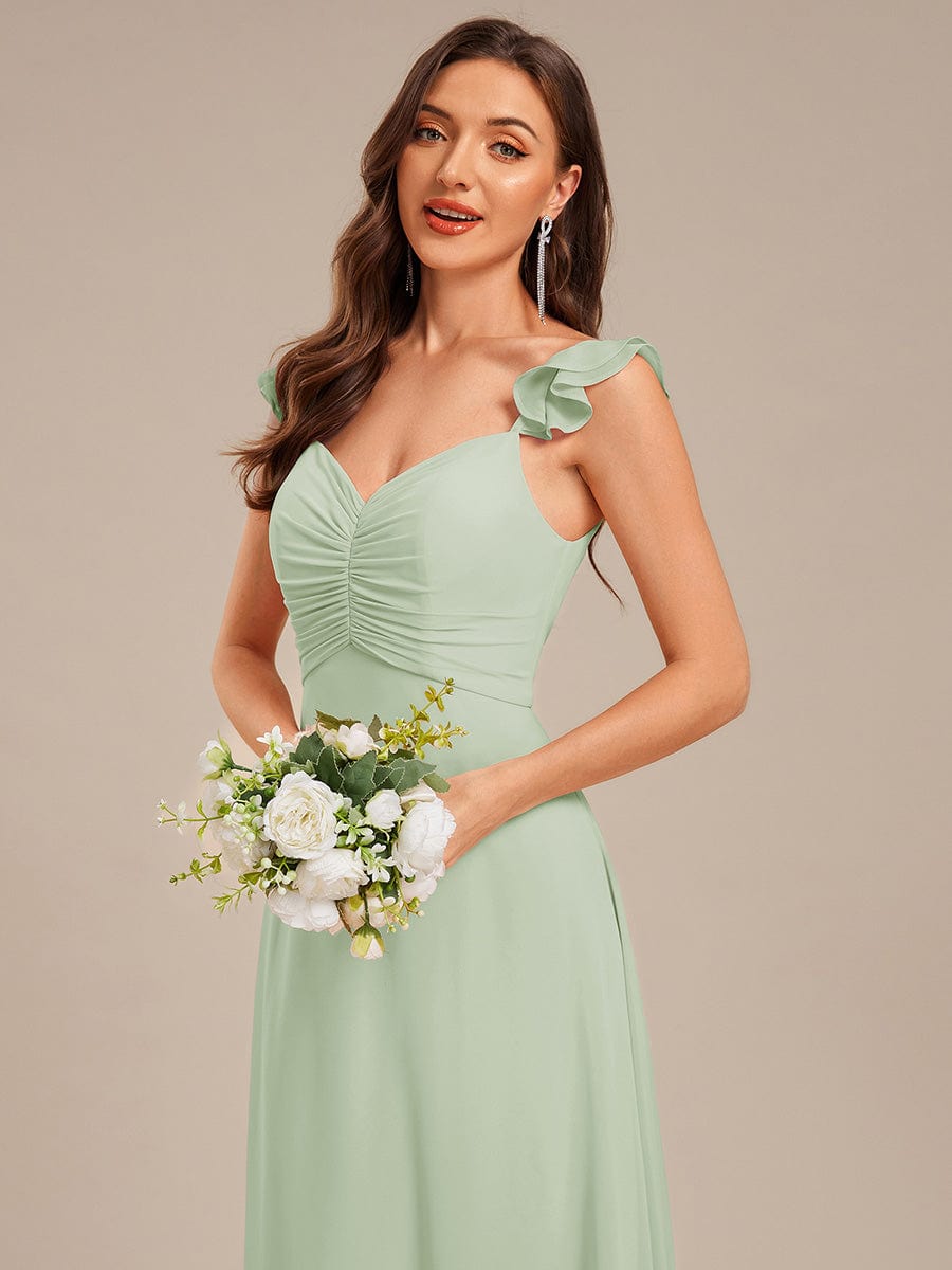 SERENA|Backless Chiffon Ruffled Bridesmaid Dress
