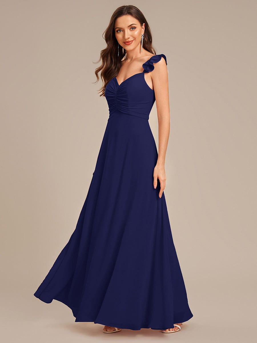 SERENA|Backless Chiffon Ruffled Bridesmaid Dress