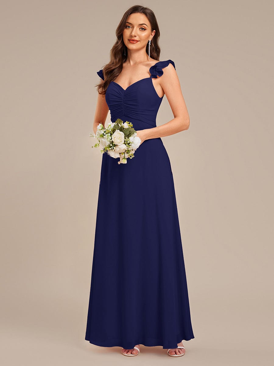 SERENA|Backless Chiffon Ruffled Bridesmaid Dress