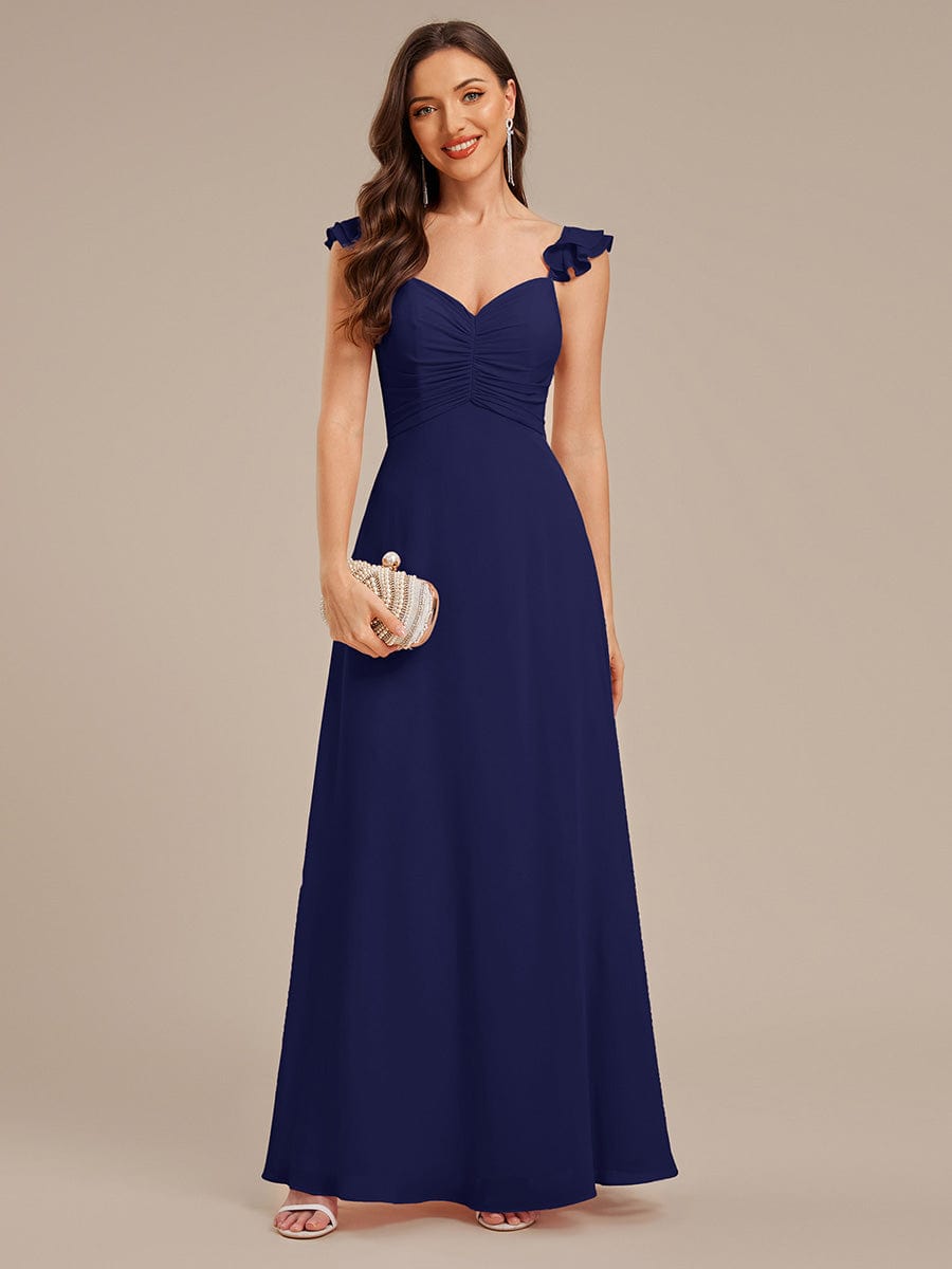 SERENA|Backless Chiffon Ruffled Bridesmaid Dress