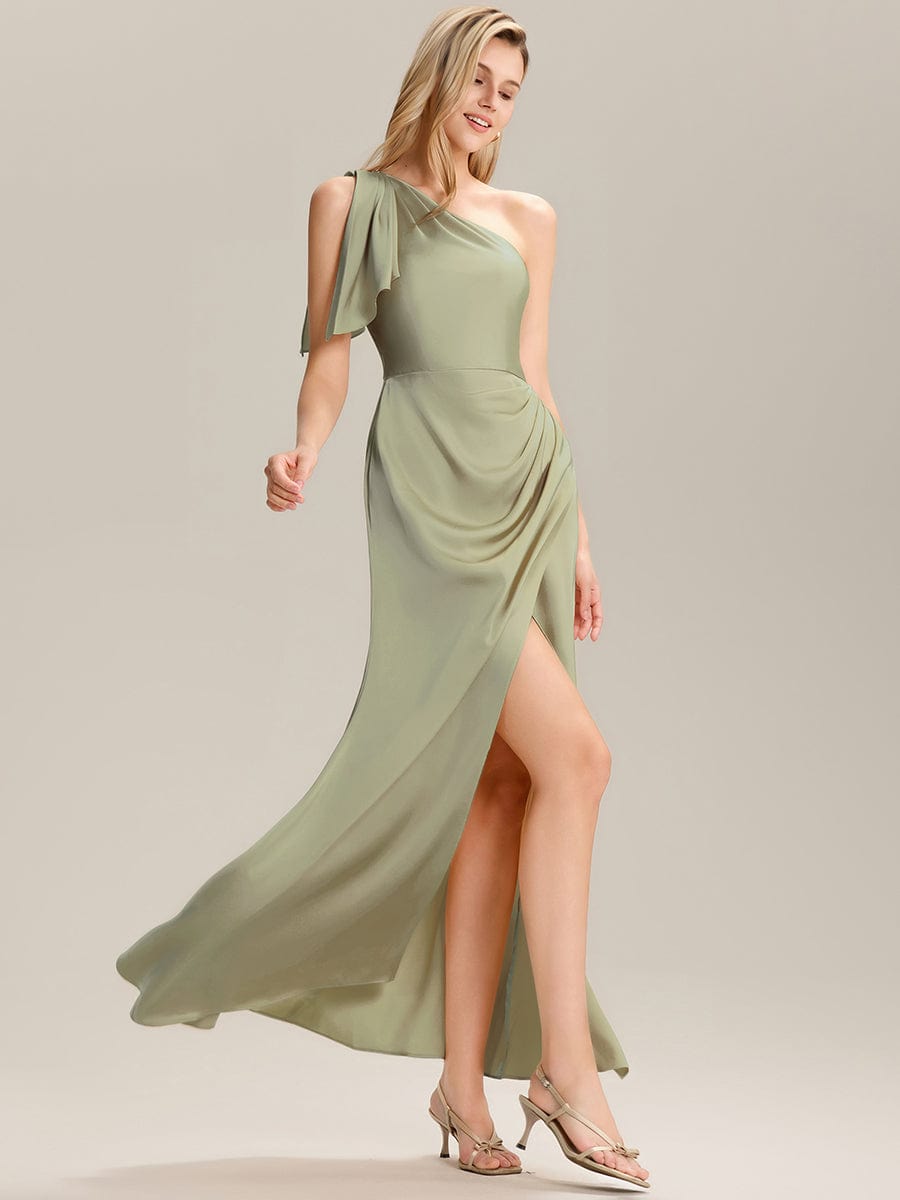 EVELISE|Flowing Ribbons Satin  Bridesmaid Dress