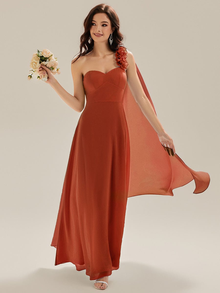 ALOURA|Flowing Ribbons Chiffon Sleeveless Bridesmaid Dress