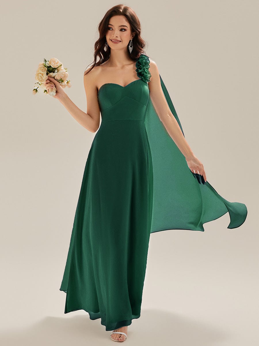 ALOURA|Flowing Ribbons Chiffon Sleeveless Bridesmaid Dress