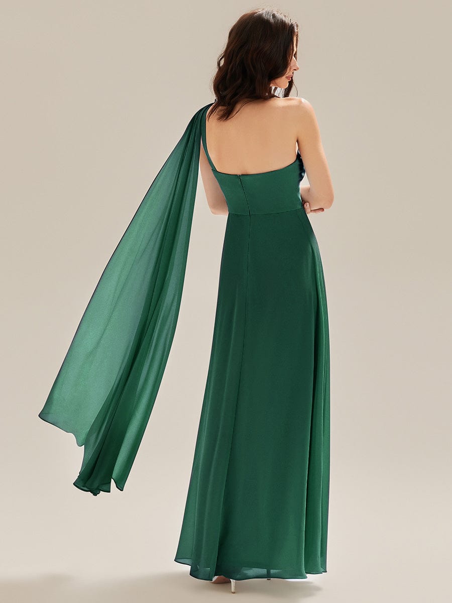 ALOURA|Flowing Ribbons Chiffon Sleeveless Bridesmaid Dress