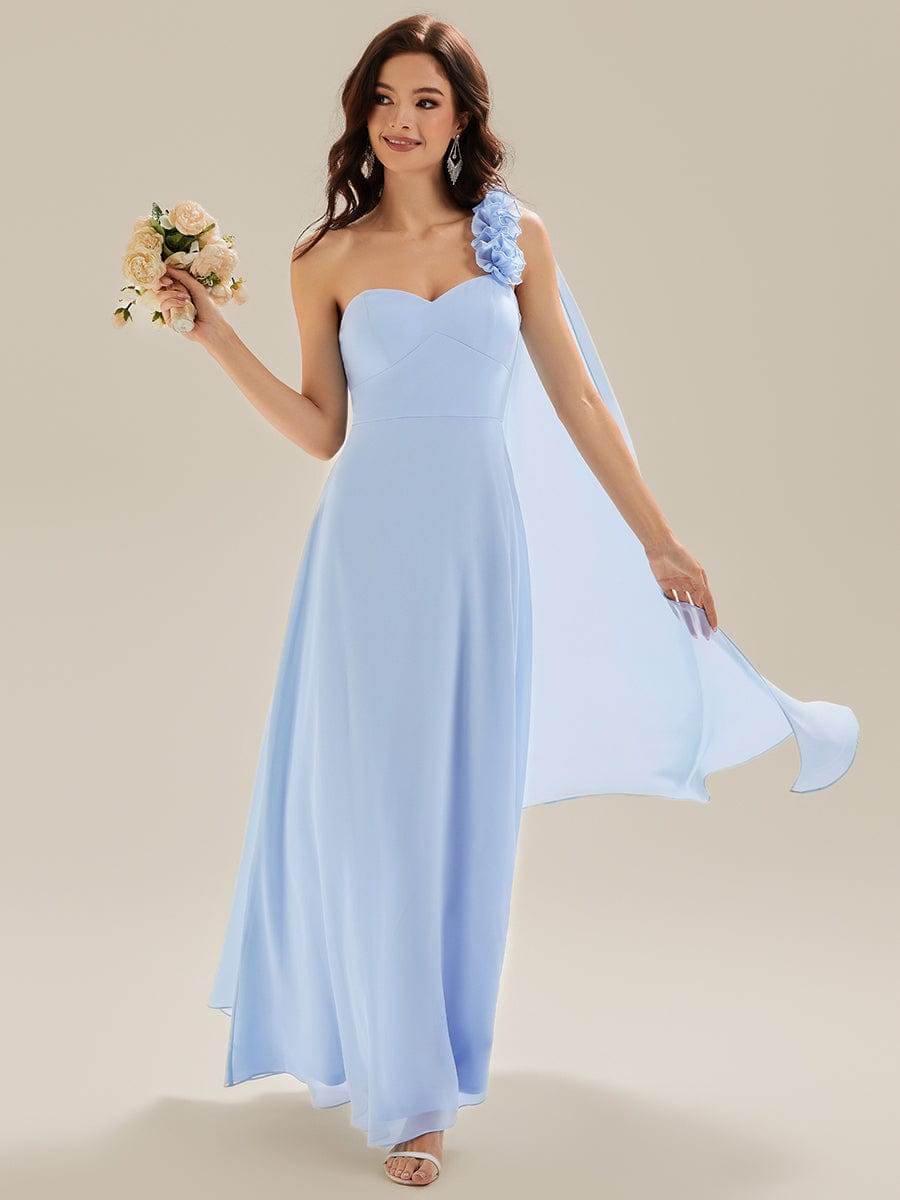 ALOURA|Flowing Ribbons Chiffon Sleeveless Bridesmaid Dress