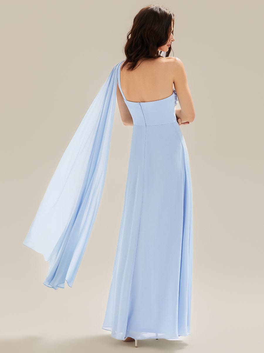ALOURA|Flowing Ribbons Chiffon Sleeveless Bridesmaid Dress