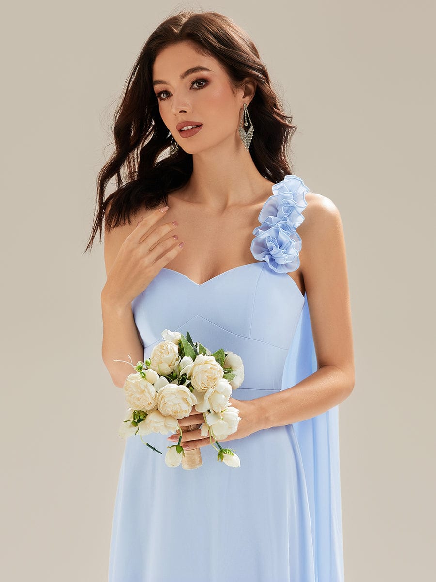 ALOURA|Flowing Ribbons Chiffon Sleeveless Bridesmaid Dress