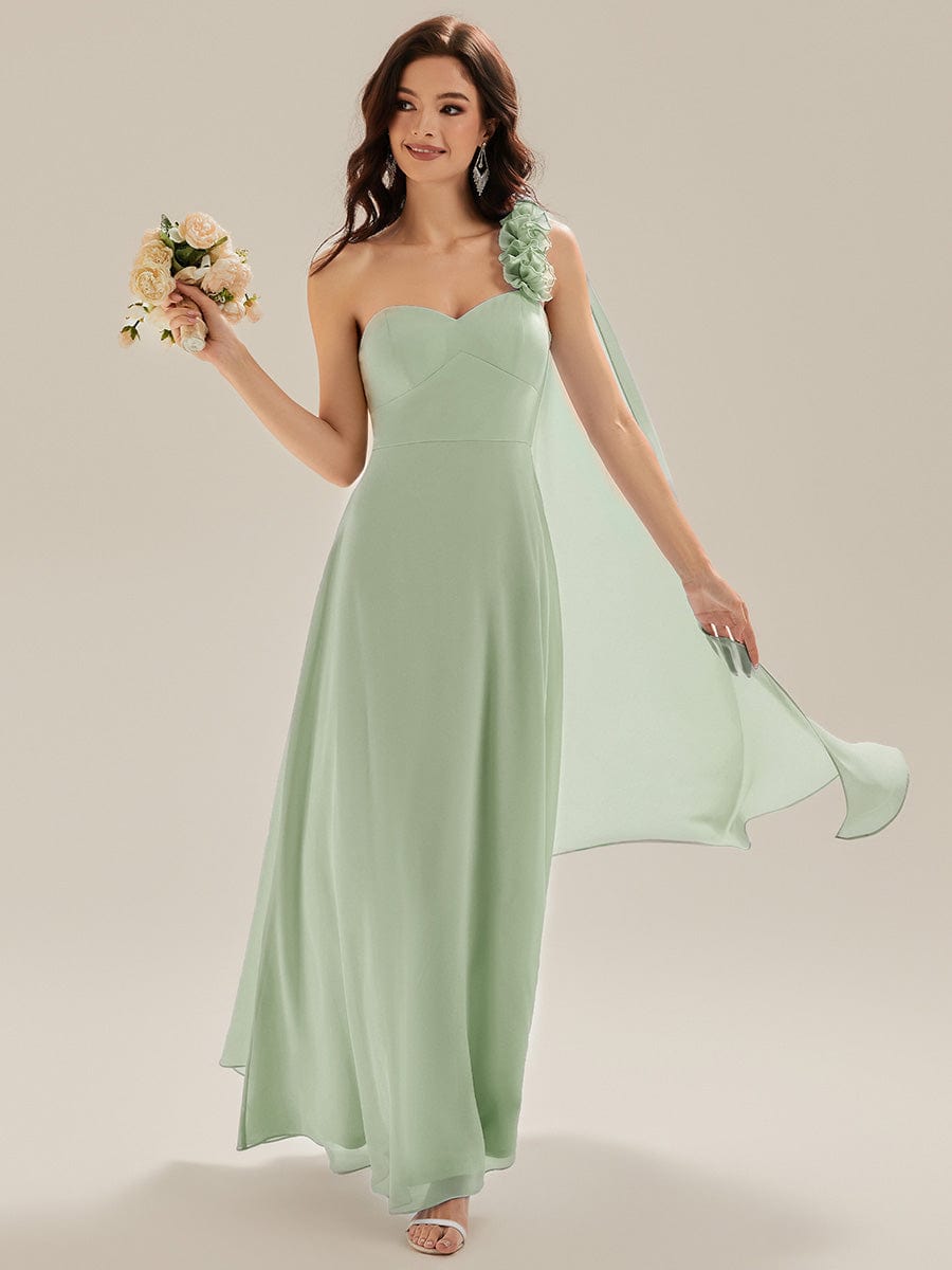 ALOURA|Flowing Ribbons Chiffon Sleeveless Bridesmaid Dress