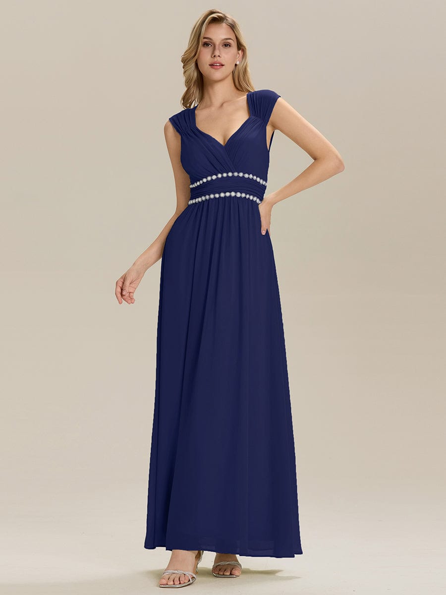 ZELINA|Backless Chiffon Sleeveless Bridesmaid Dress