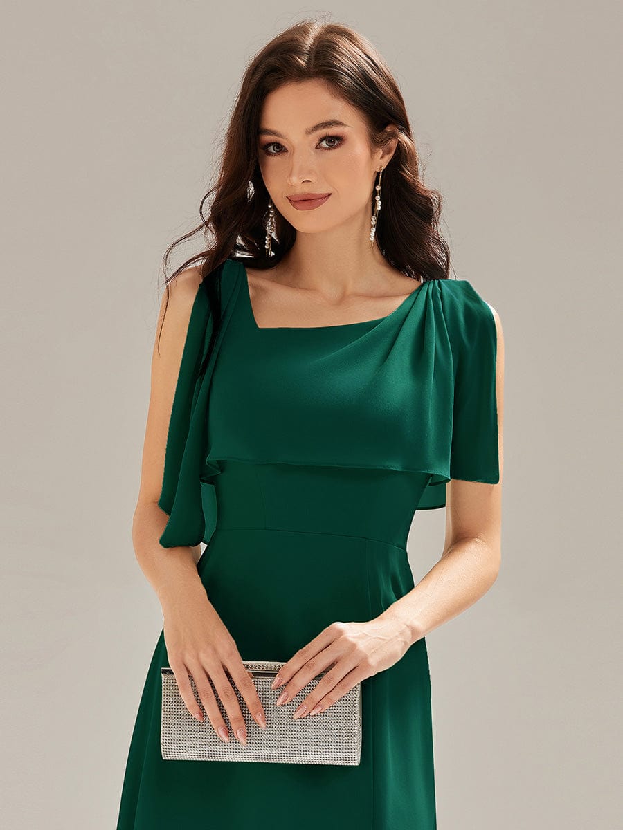 SABRINA|Thigh-High Slit Chiffon Sleeveless Maxi Bridesmaid Dress