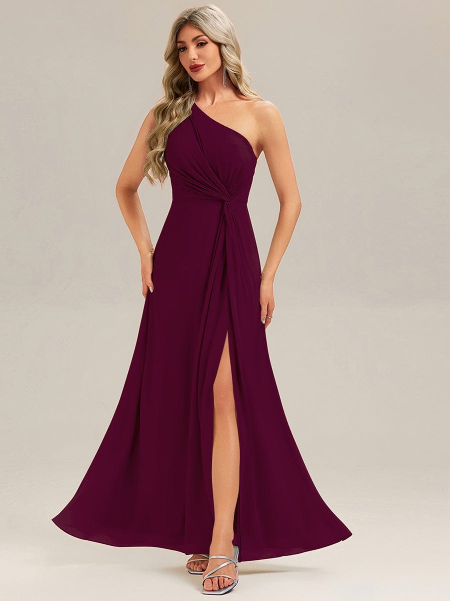 ANIKA|Gathered Chiffon Sleeveless Bridesmaid Dress