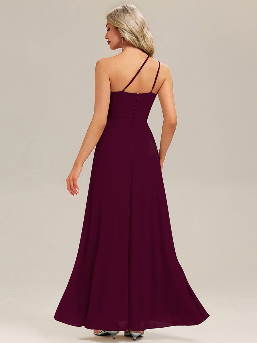 ANIKA|Gathered Chiffon Sleeveless Bridesmaid Dress