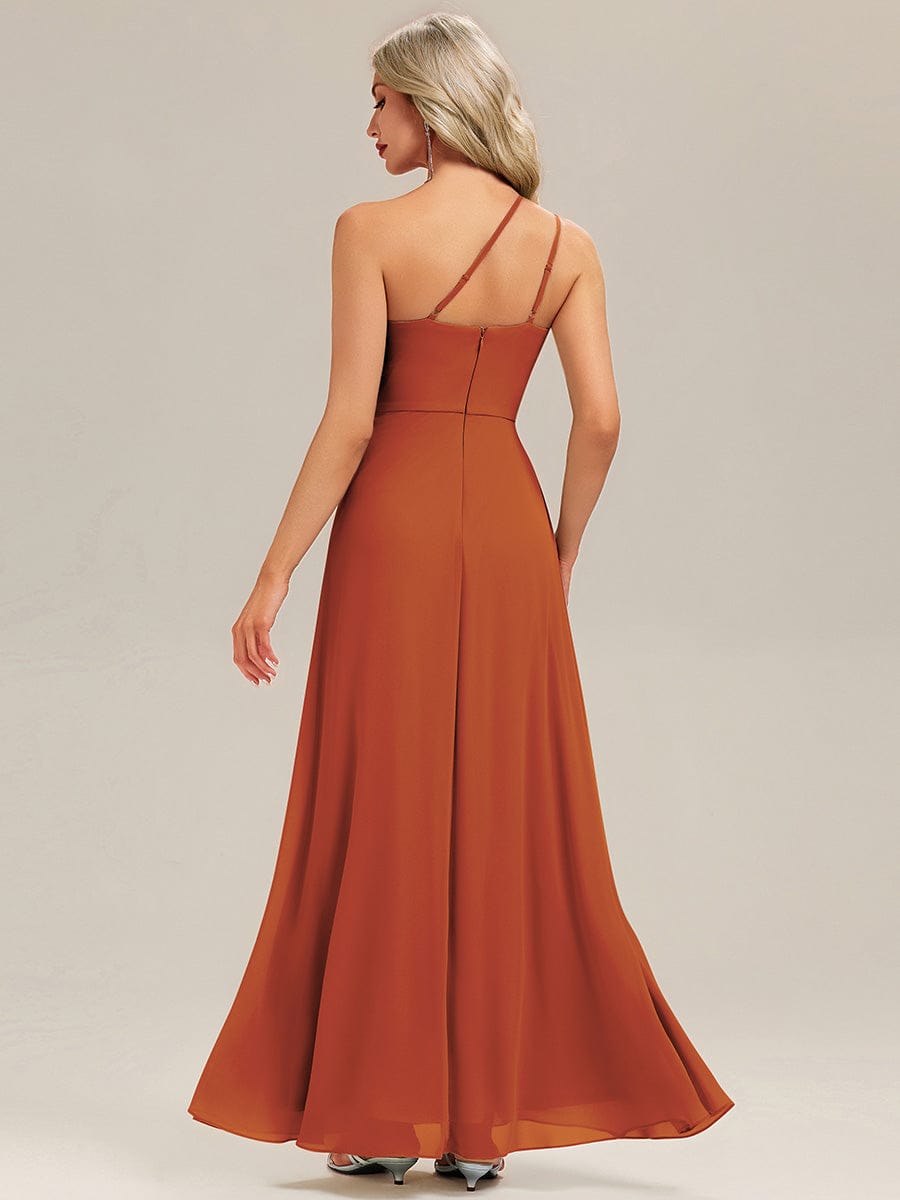 ANIKA|Gathered Chiffon Sleeveless Bridesmaid Dress