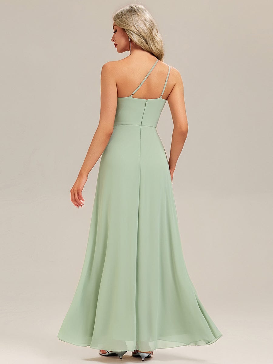 ANIKA|Gathered Chiffon Sleeveless Bridesmaid Dress