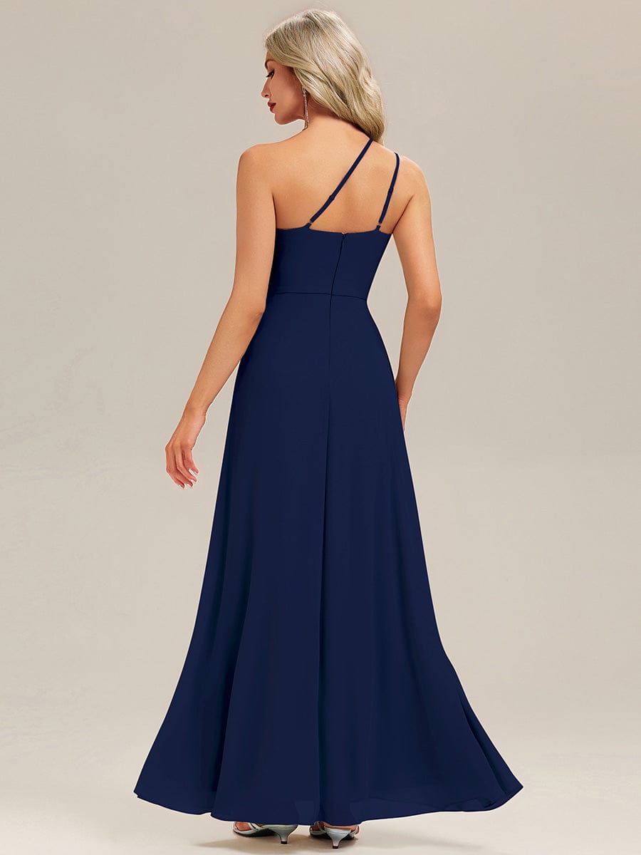 ANIKA|Gathered Chiffon Sleeveless Bridesmaid Dress