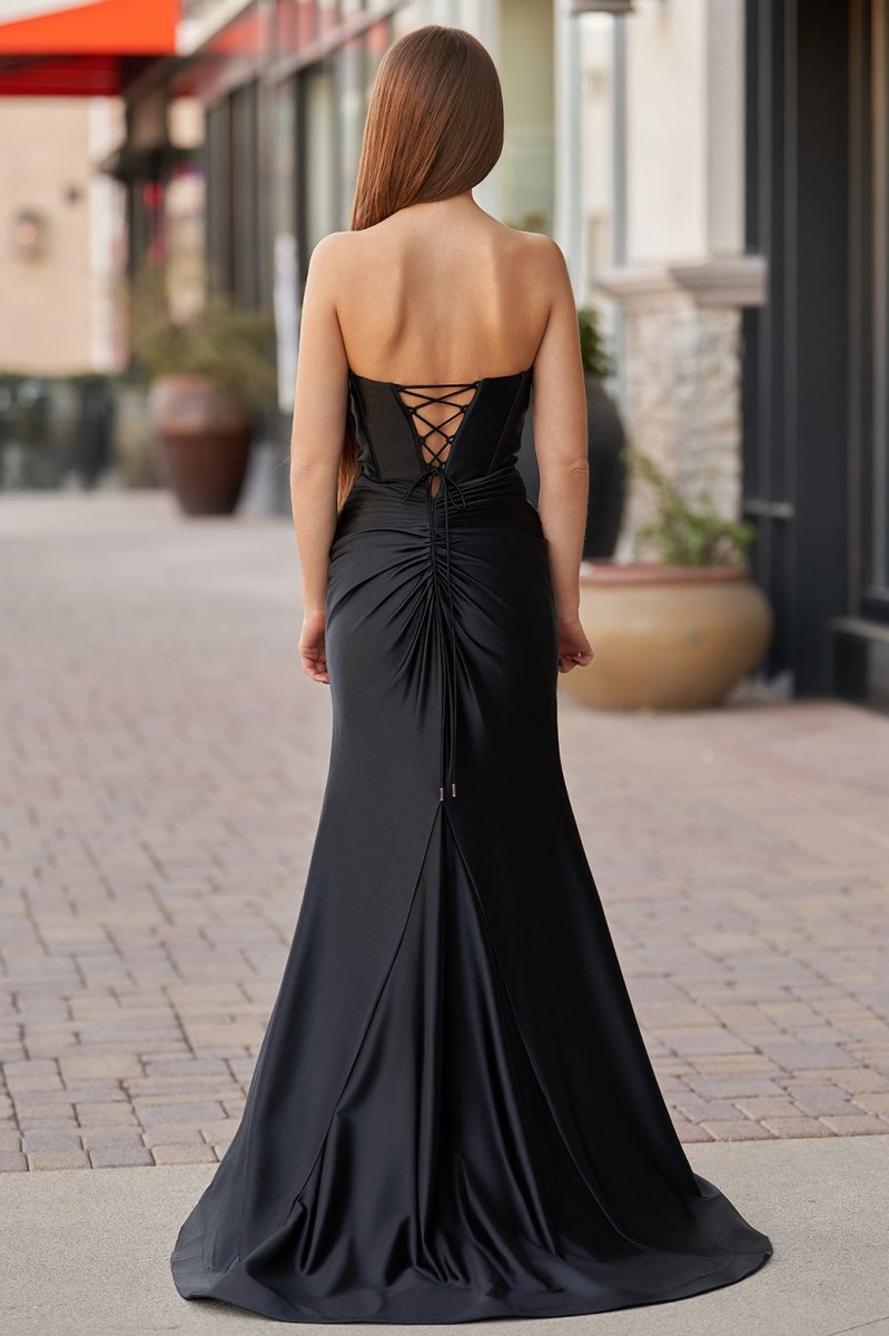 Brylee| Sweetheart Satin Mermaid Long Prom Dress