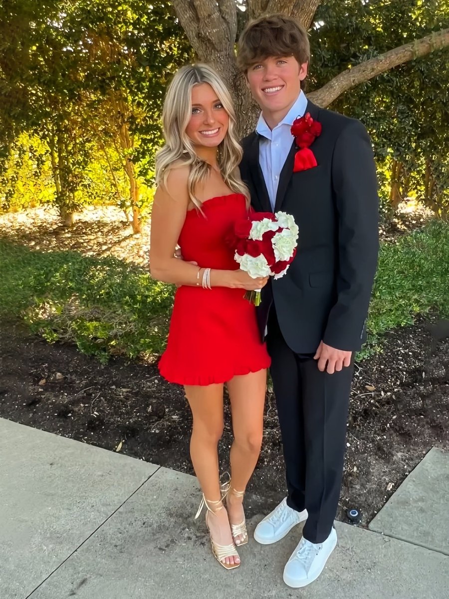 Edna | Red - A-Line Strapless Ruffles Mini Party Dresses