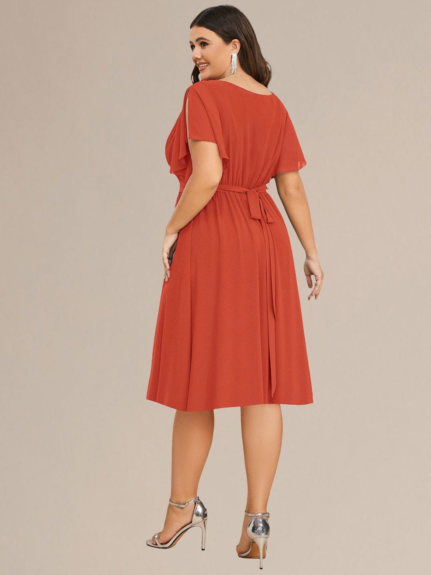 pretty HARLOW|Plus Size Tie-Waist Bridesmaid Dress