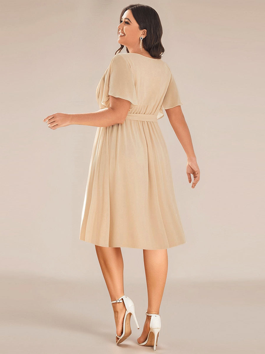 pretty HARLOW|Plus Size Tie-Waist Bridesmaid Dress