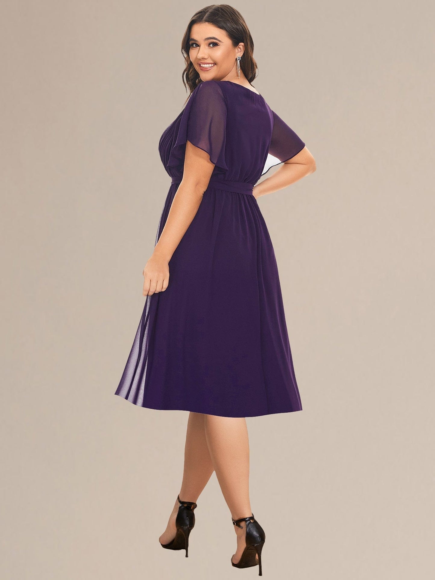 pretty HARLOW|Plus Size Tie-Waist Bridesmaid Dress