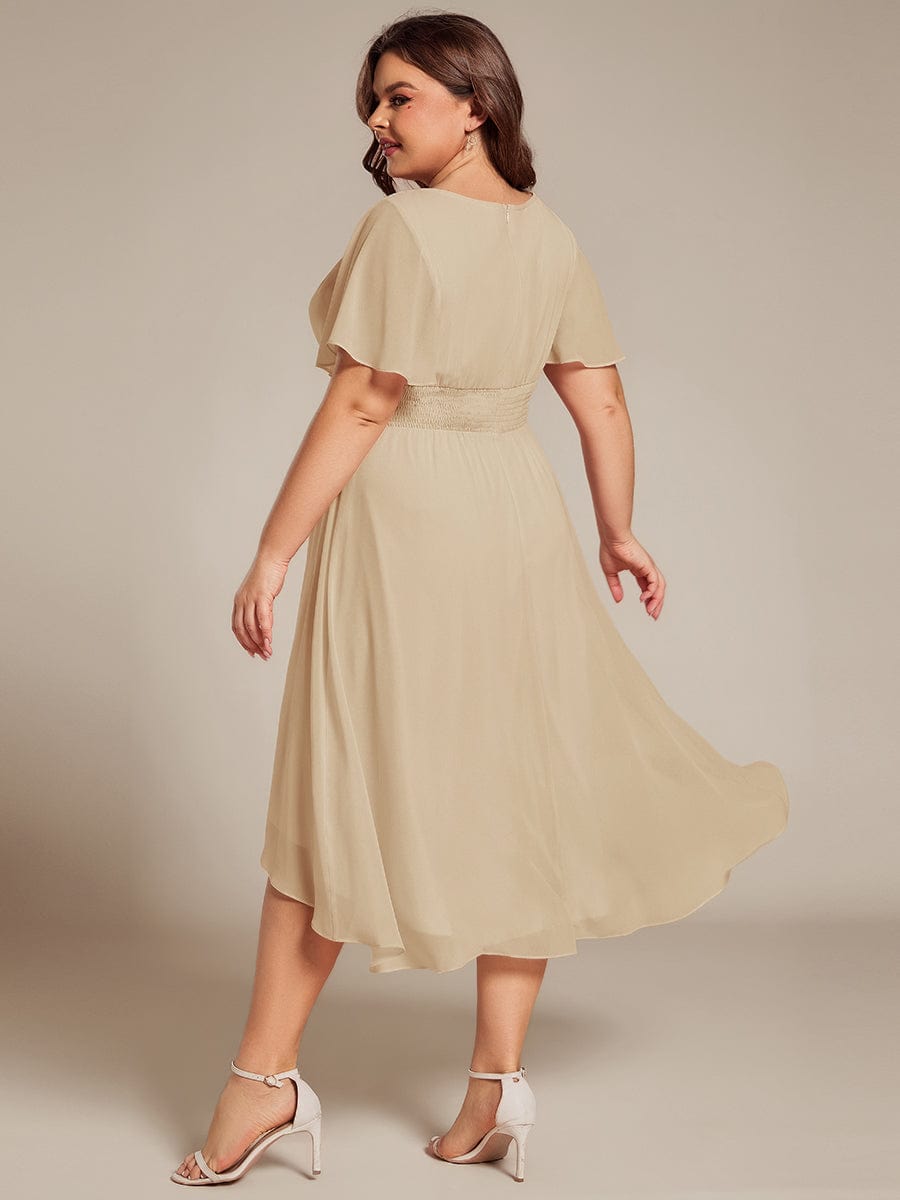 pretty EDEN|Plus Size Flowy Chiffon Bridesmaid Dress