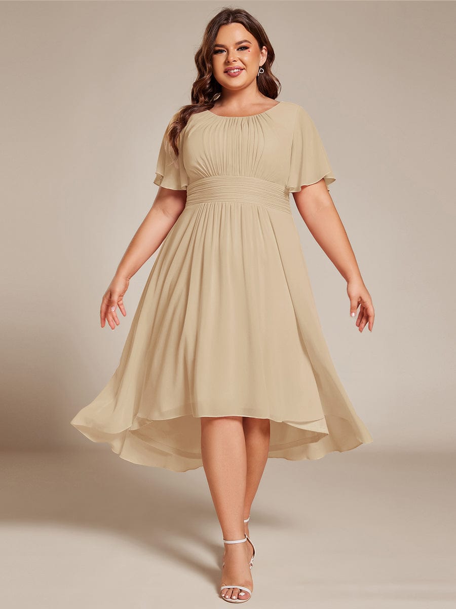 pretty EDEN|Plus Size Flowy Chiffon Bridesmaid Dress