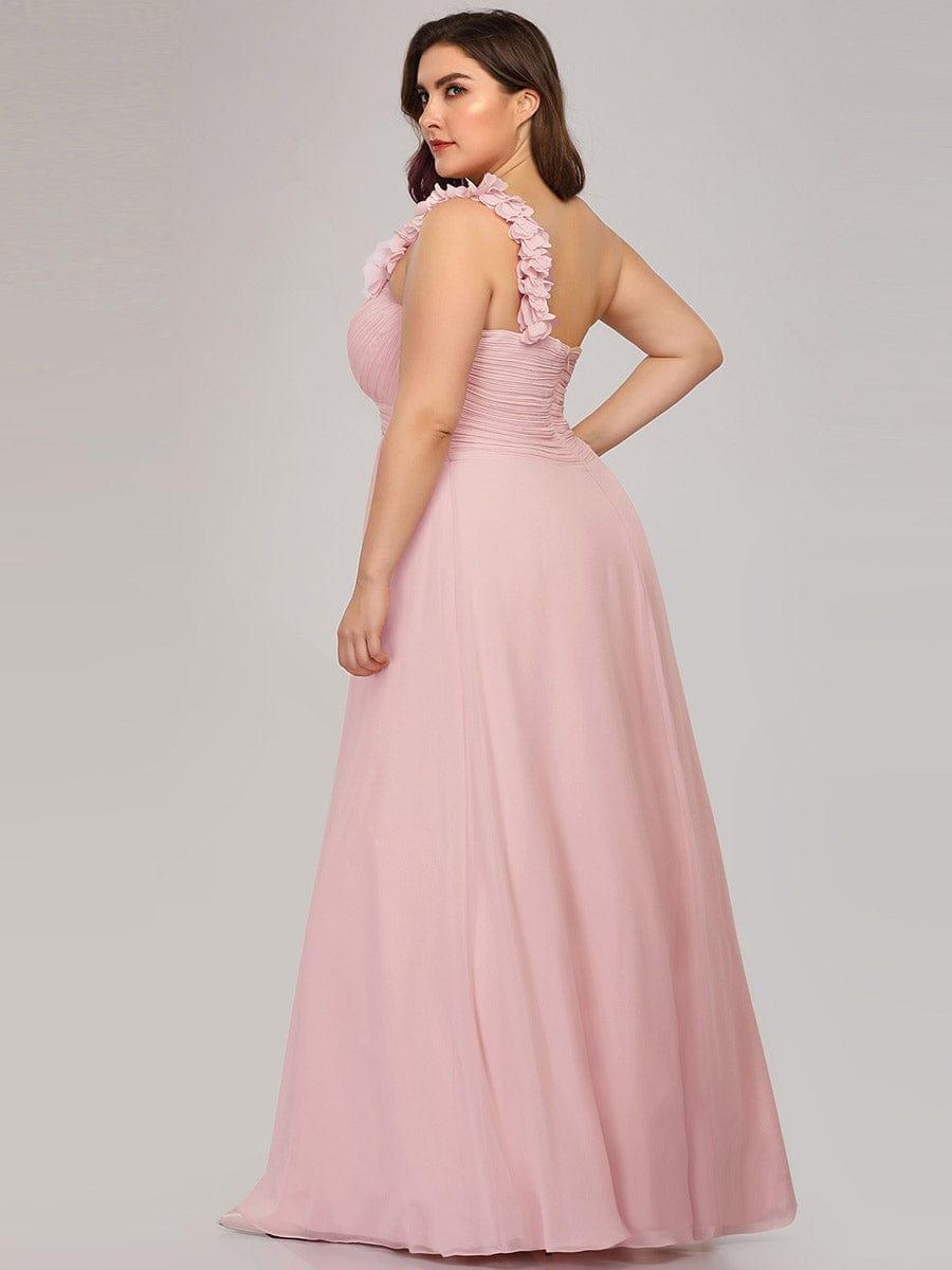 JAYLEEN|Sweet Pleated Bodice One Shoulder Chiffon Bridesmaid Dress