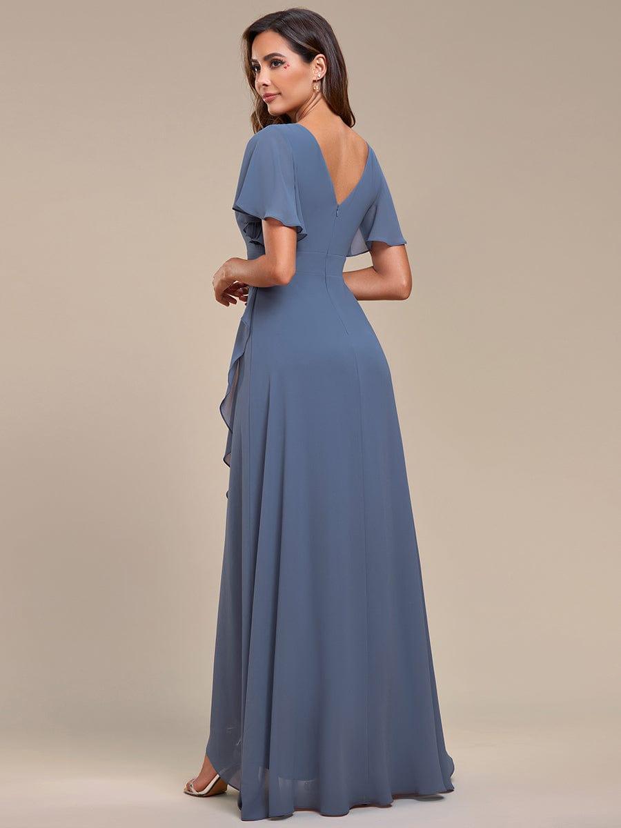 OREE|Charming Chiffon Bridesmaid Dress with Lotus Leaf Hemline