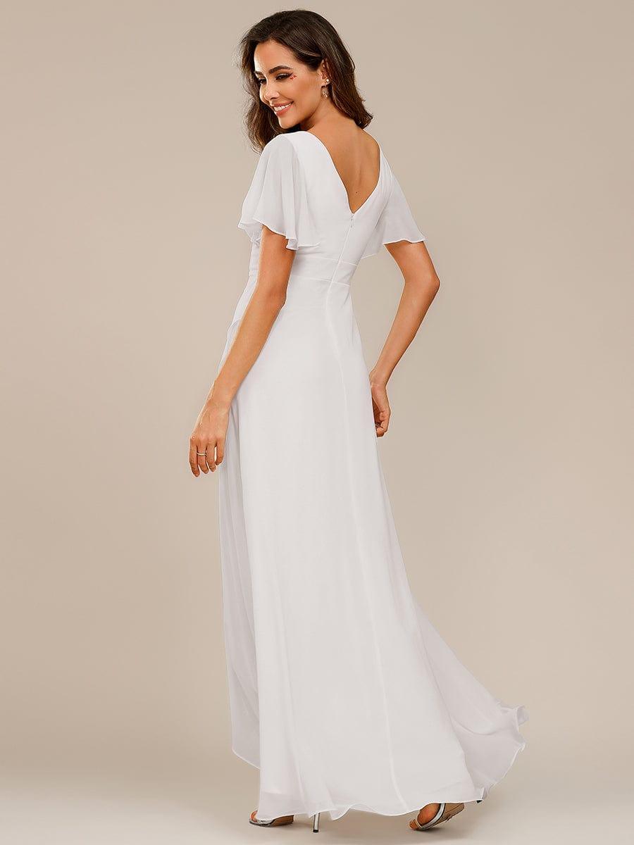 OREE|Charming Chiffon Bridesmaid Dress with Lotus Leaf Hemline