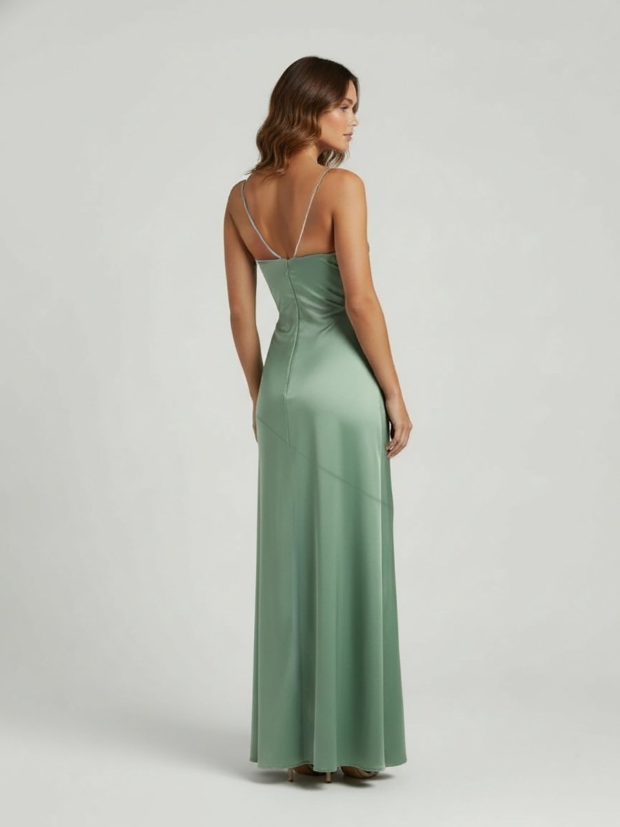 Notori | Spaghetti Straps Sheath Long Prom Dresses With Split