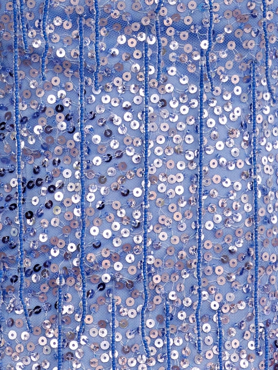 Violet |Lavender One Shoulder Sequins Sheath Mini Party Dresses with Sleeve