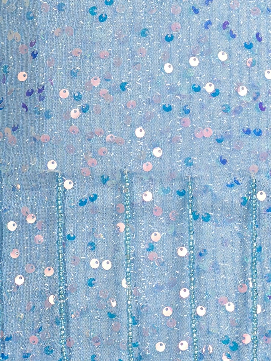 Chloe | Sheath Spaghetti Straps Sky Blue Mini Party Dresses with Tassel