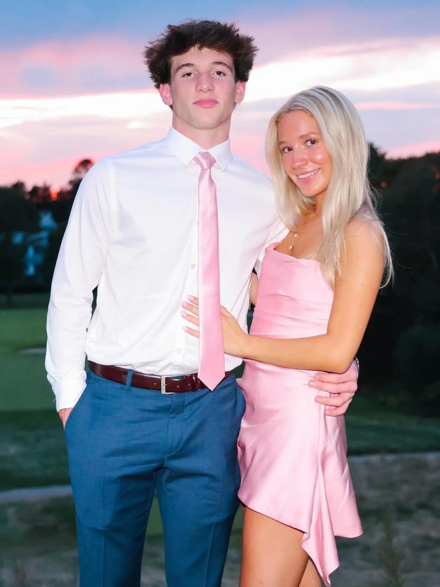 Yavanna | Pink - Strapless Sheath Irregular Hem Satin Short Homecoming & Cocktail Dress