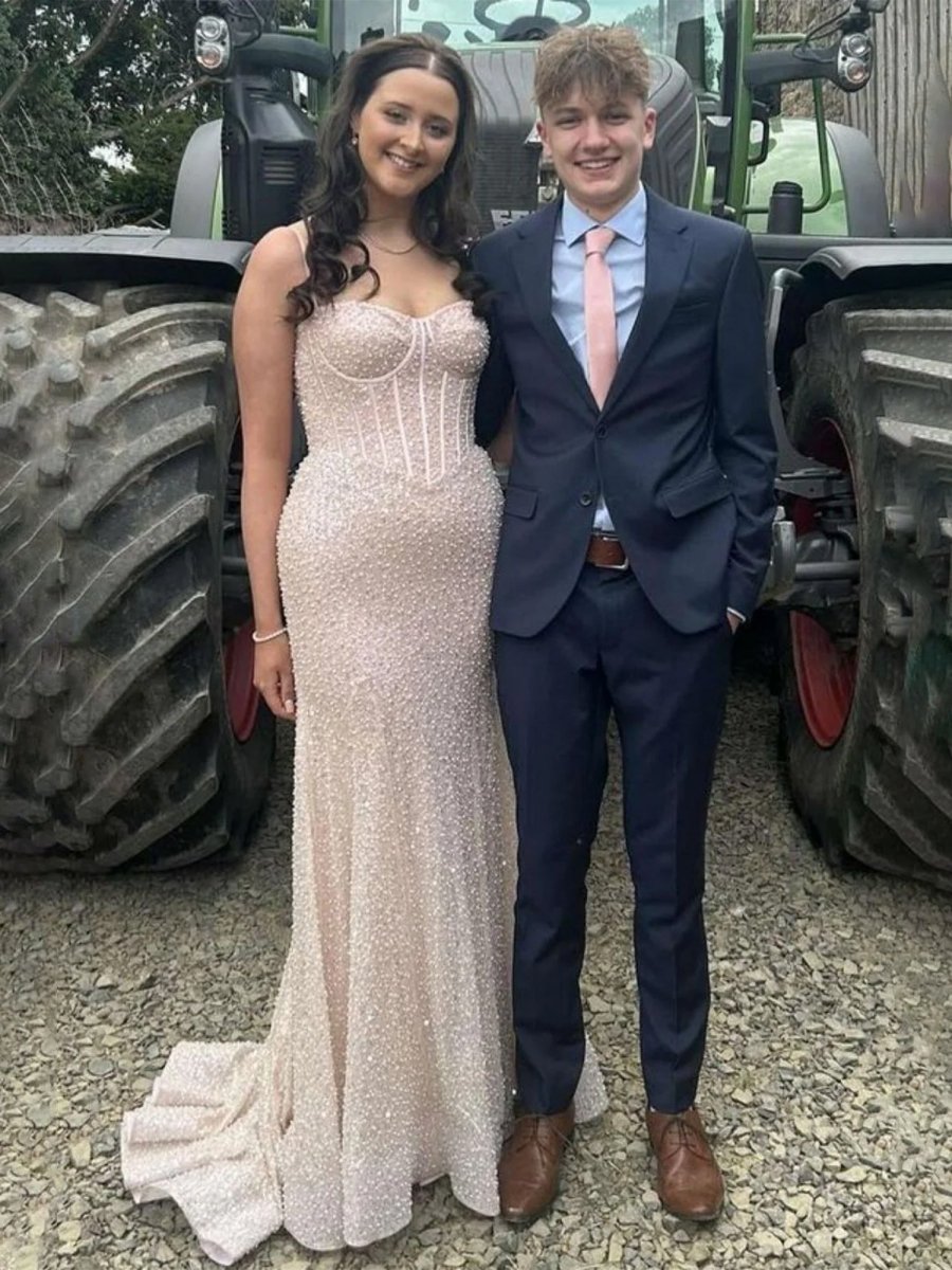 Yoshi | Mermaid Sweetheart Sky Blue Sequins Prom Dresses